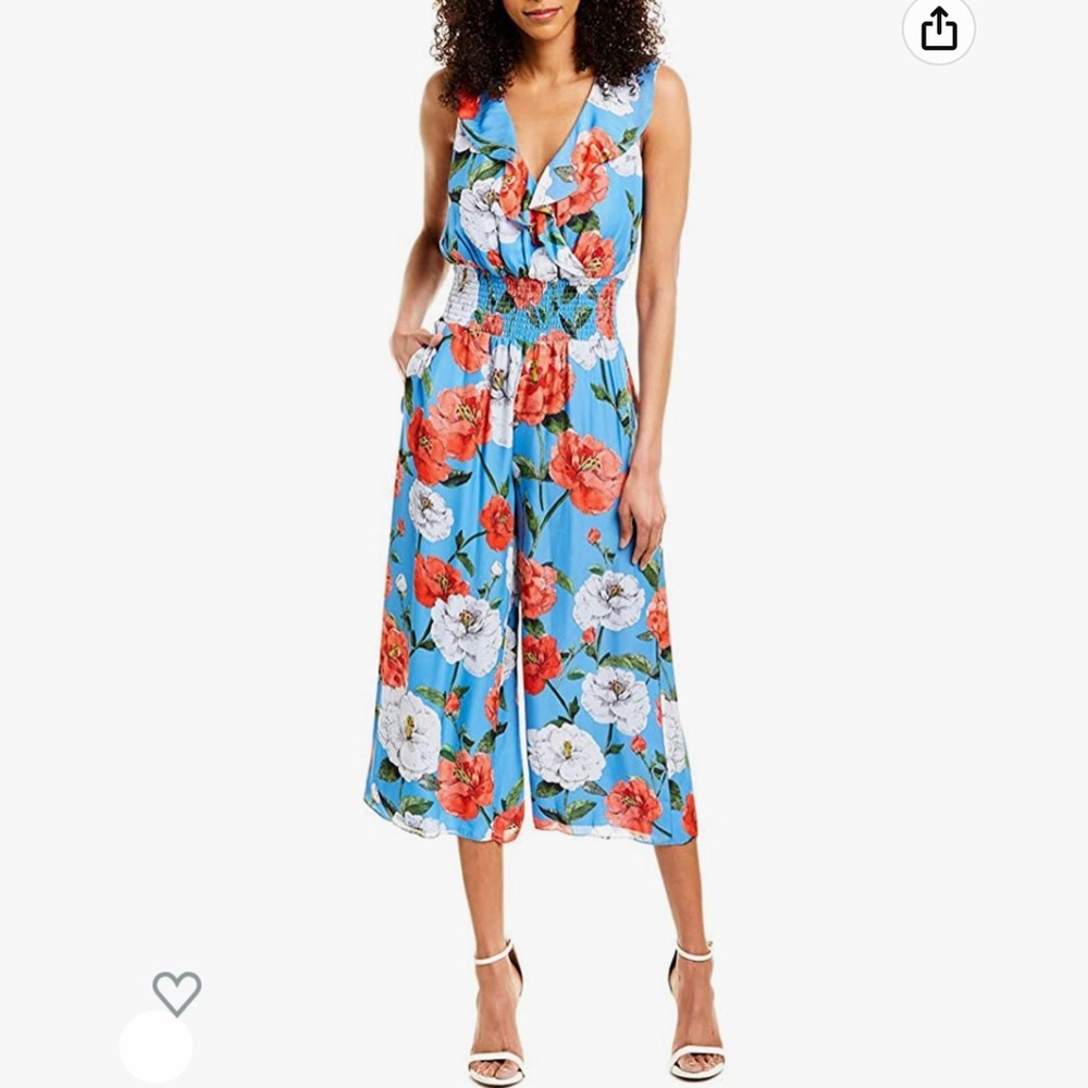 NWT Parker Elara Floral Smocked Tie Jumpsuit